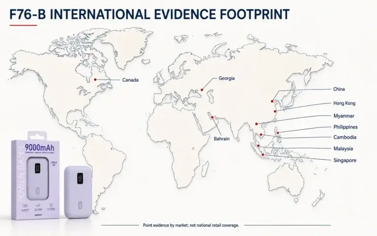 F76-B international retail evidence footprint