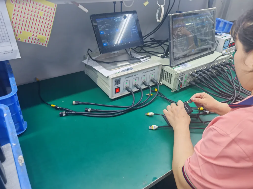 Power bank factory functional testing station