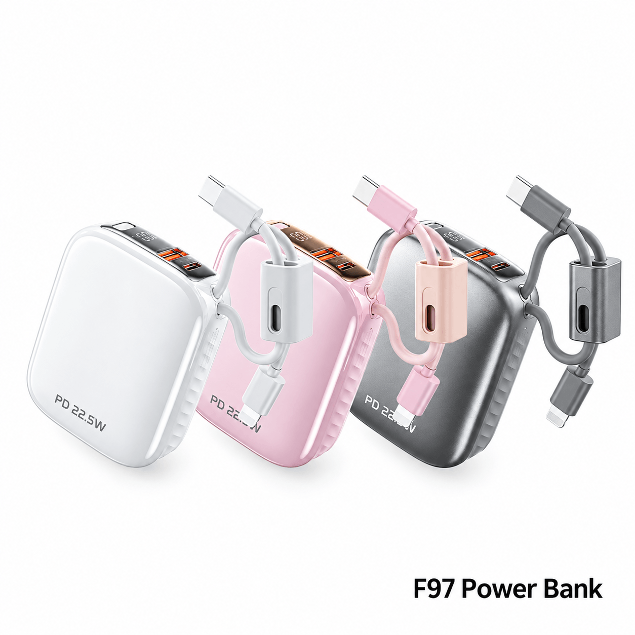 F97 10K / 22.5W built-in cable power bank