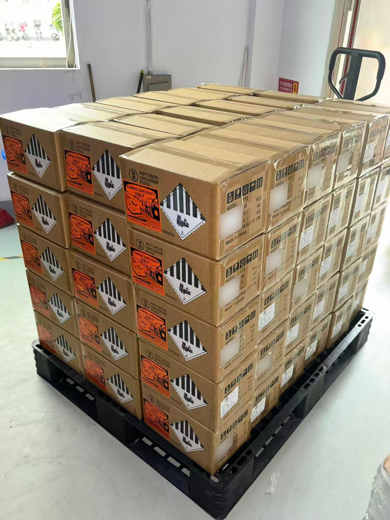 Uganda F73 power bank mass production cartons from documented case