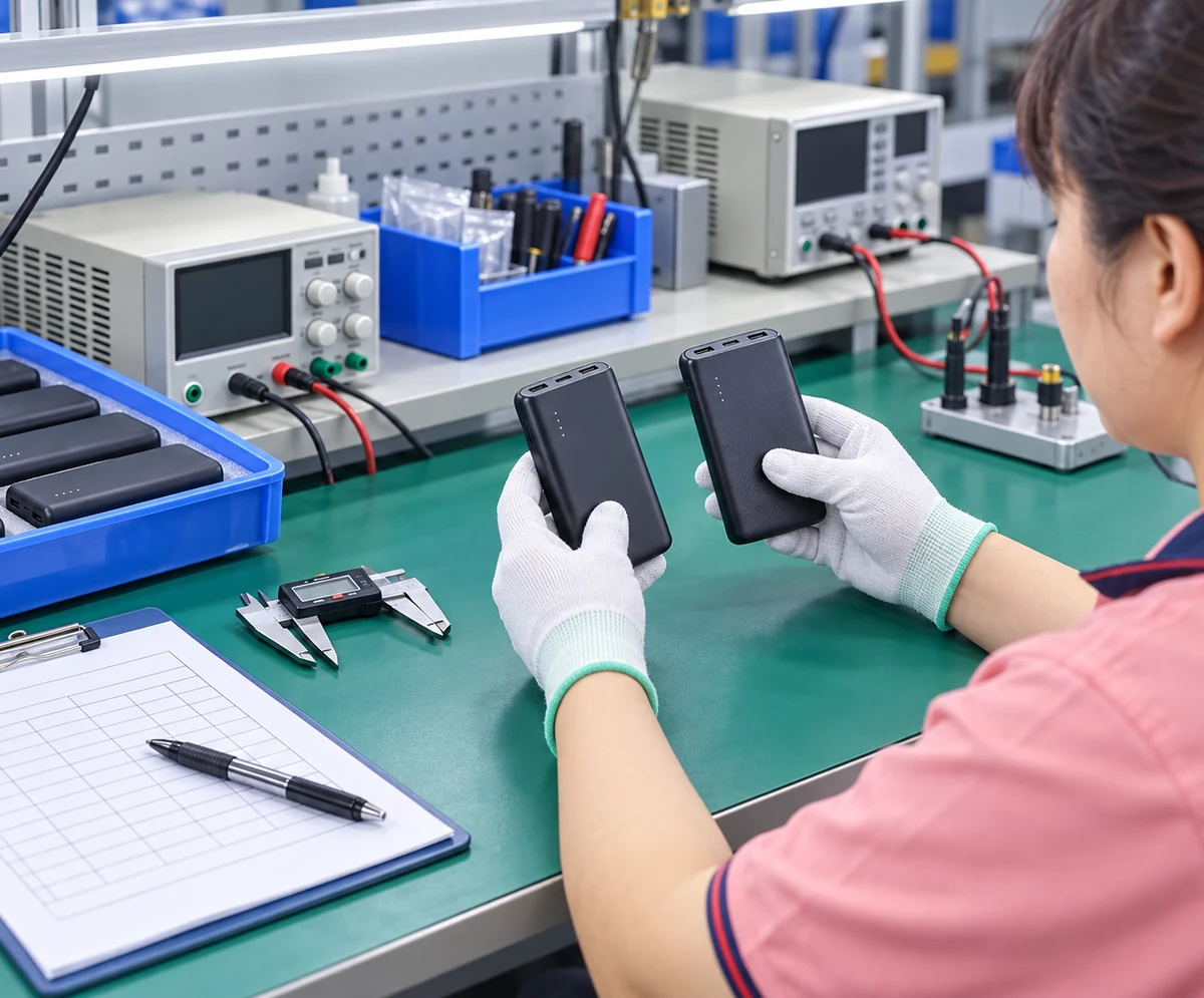 Power bank golden sample and production sign-off