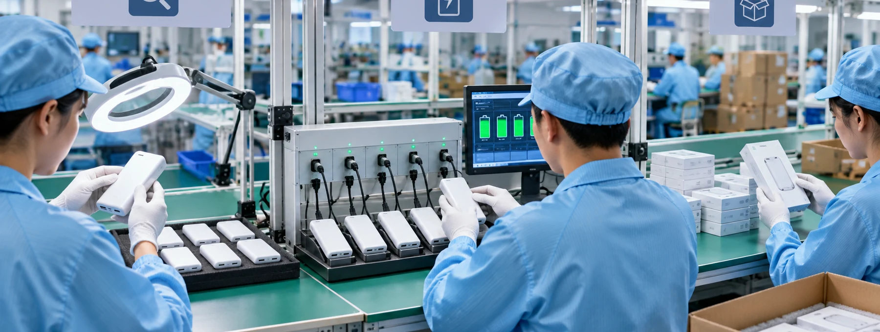Power bank quality compliance workflow