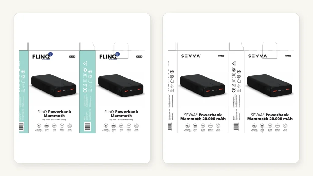Romania Power Bank Retail Snapshot: 10K, 20K and 35W Shelf Roles