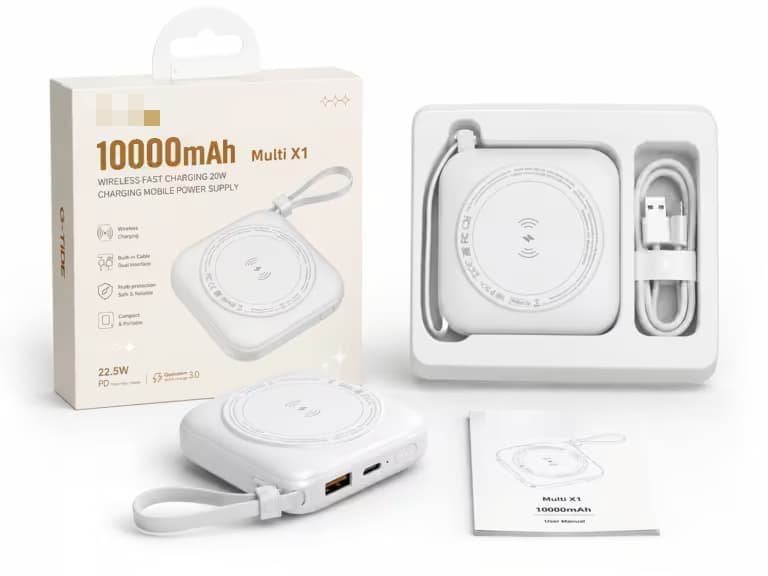 G-TIDE multi-model power bank project overview with product logos obscured