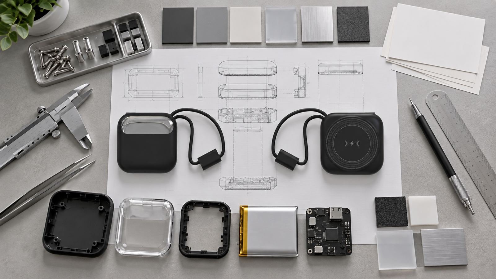 AI-generated ZEROSET engineering visual: mechanical stack up dfm review