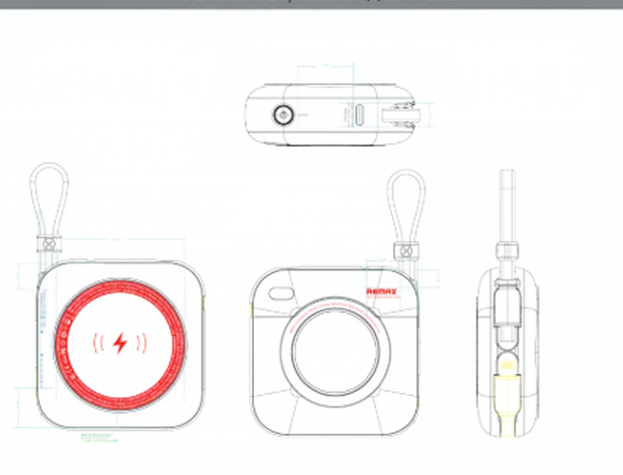 REMAX RPP-152 engineering artwork 10000mAh 15W wireless PD20W