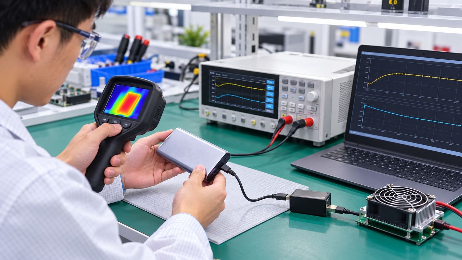 Thermal efficiency test setup