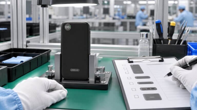 Power bank IPQC line and first-piece control reference
