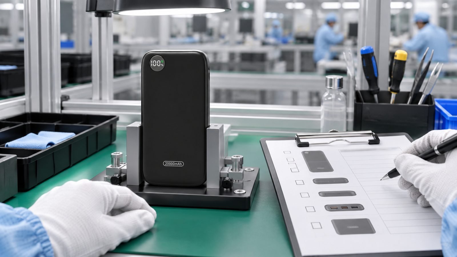 Power bank IPQC line and first-piece control reference