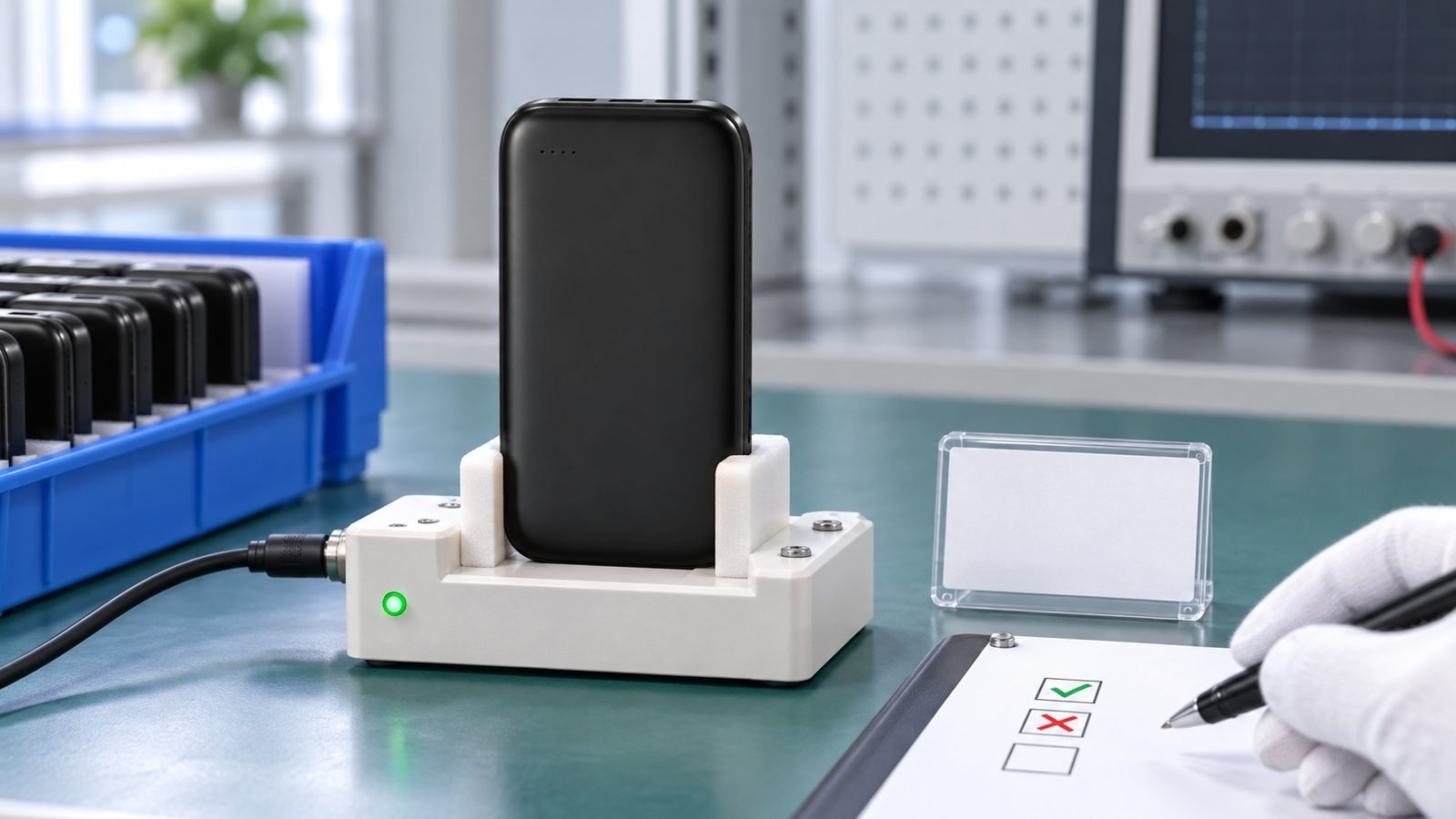 Power bank production QC lot release reference