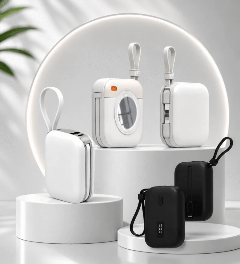 ZEROSET built-in cable power bank series for OEM and ODM projects