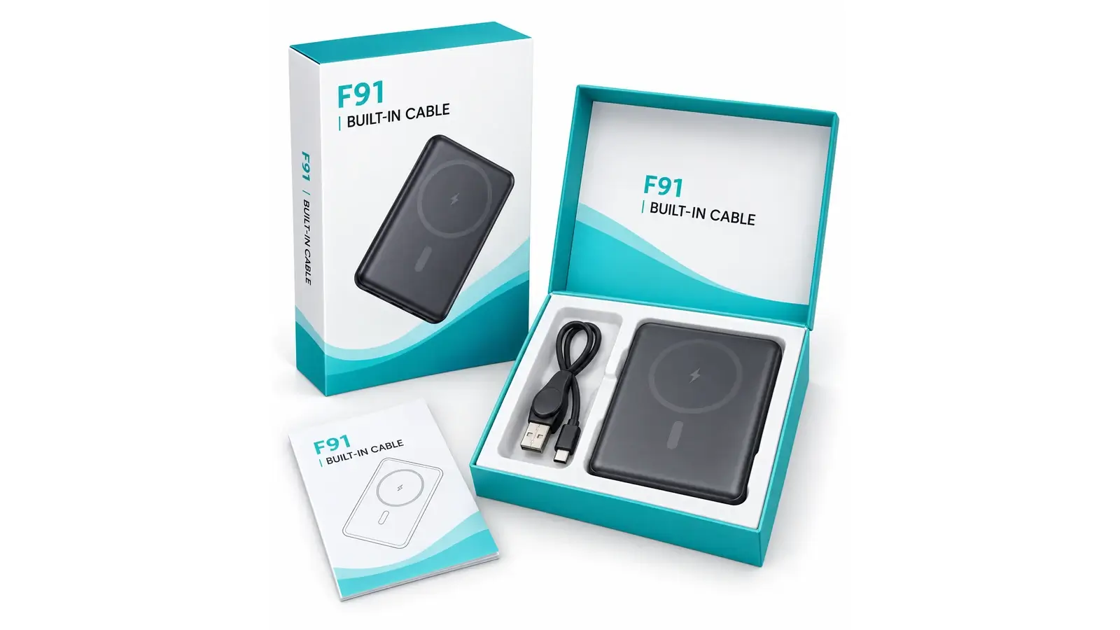 F93 Cable 10K / 22.5W built-in cable power bank