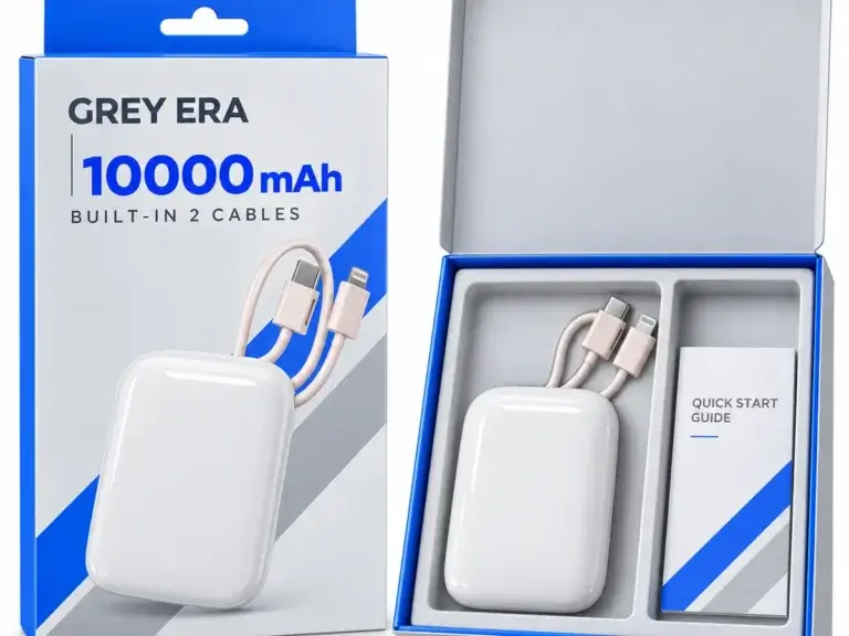 HSJ Grey Era power bank packaging