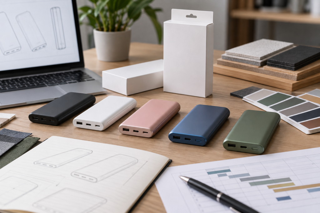 Power bank color customization MOQ planning