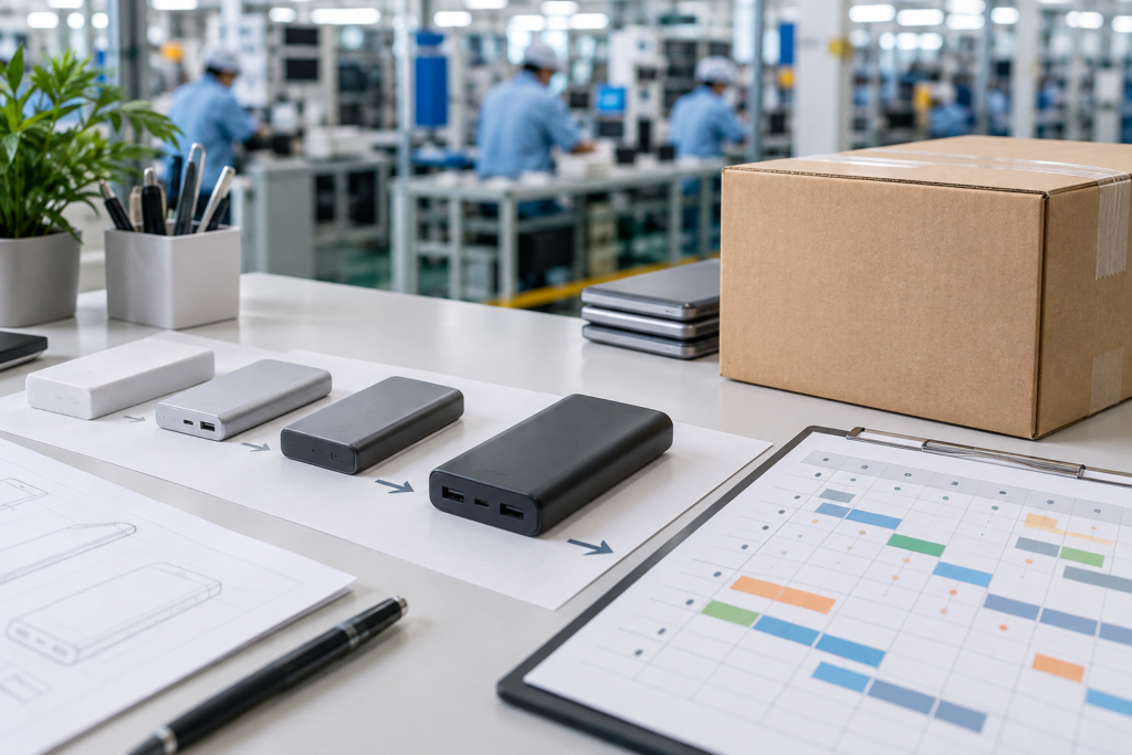Power bank packaging MOQ and lead time planning