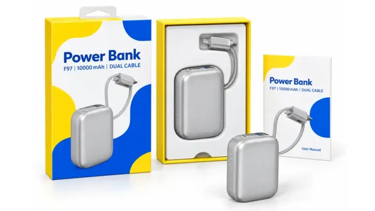 paul frank f97 power bank packaging hero, full composition