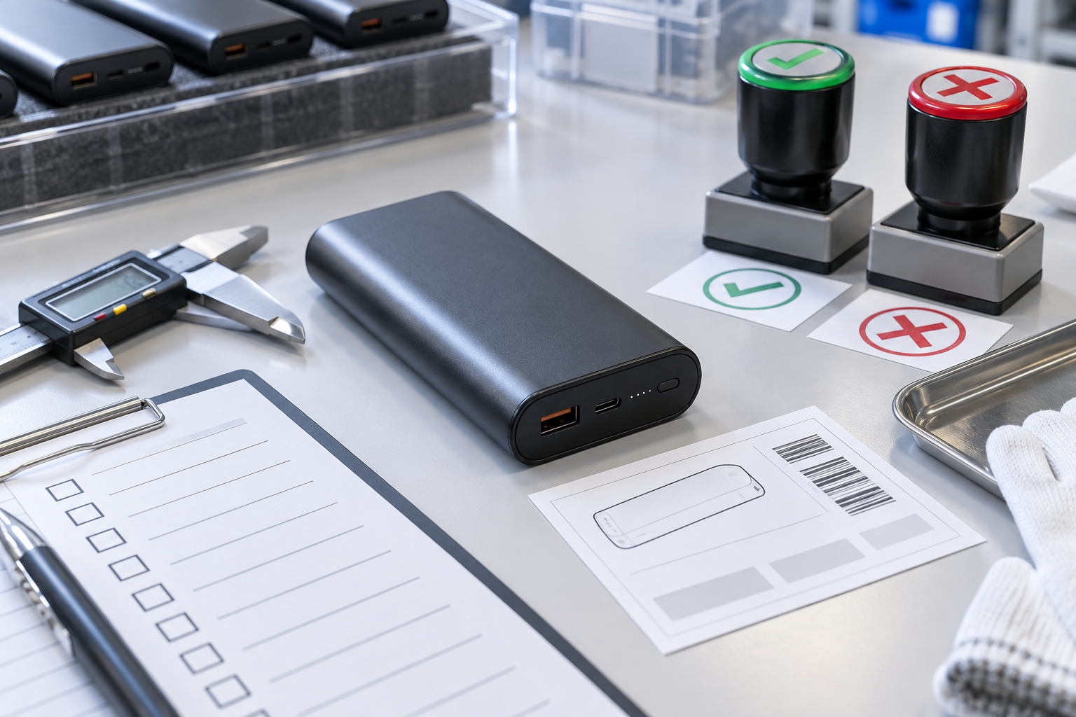 Power bank acceptance compliance and revision control