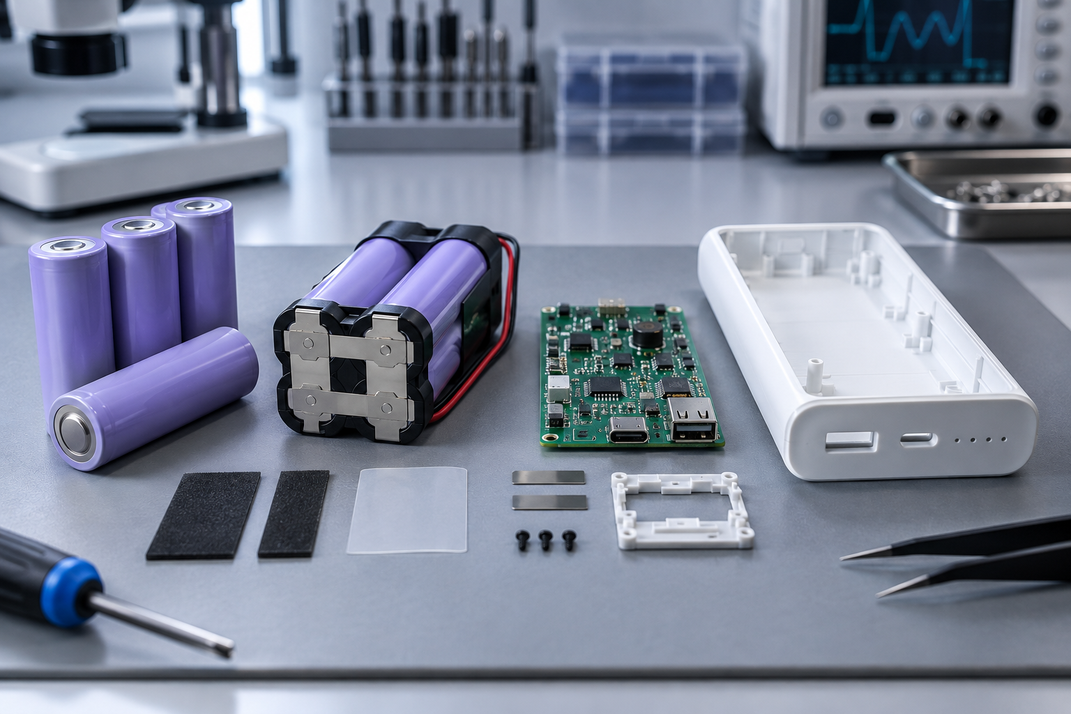 Power bank cell PACK and component specification