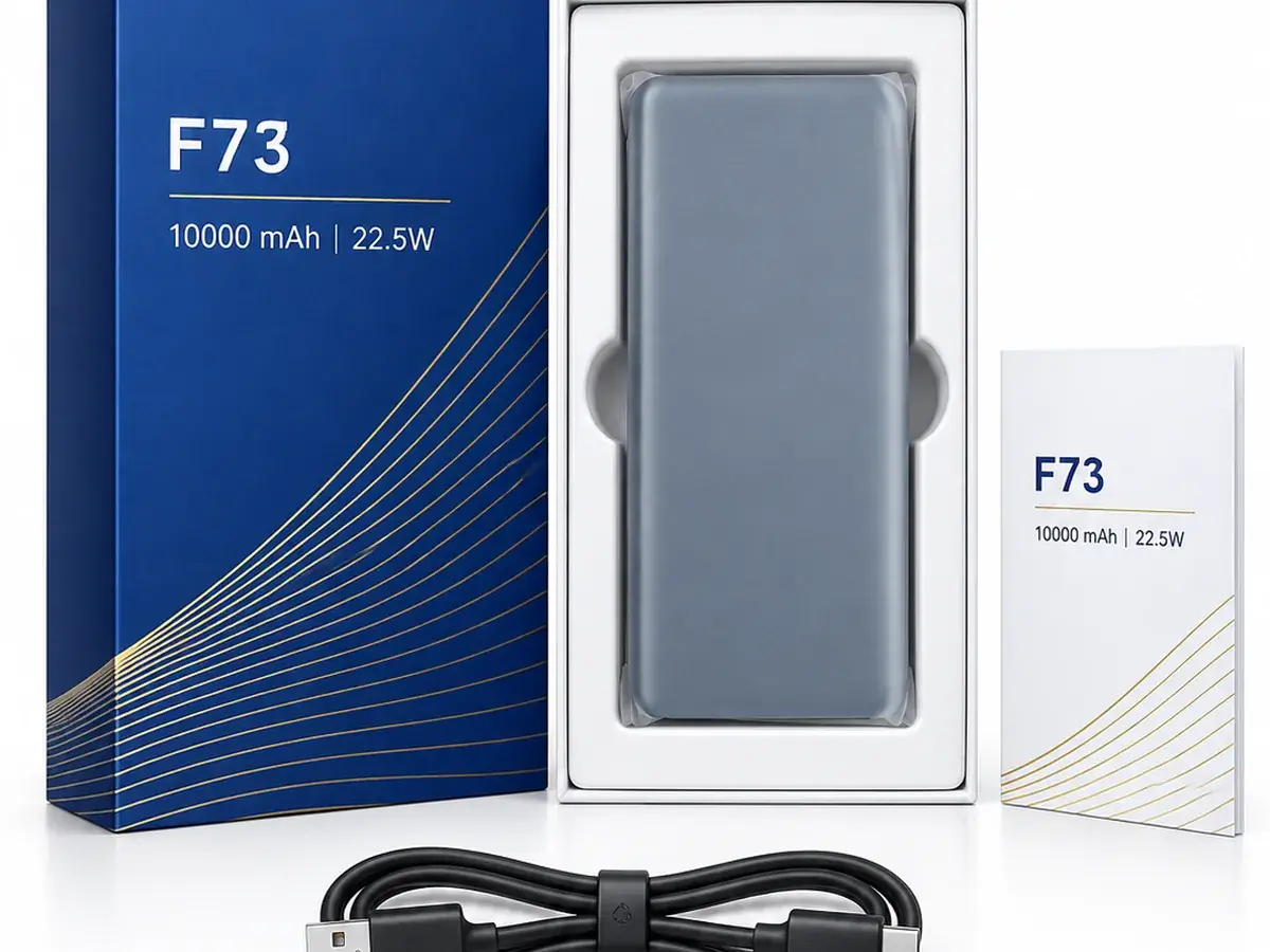 F73 10,000mAh 22.5W documented customized program packaging