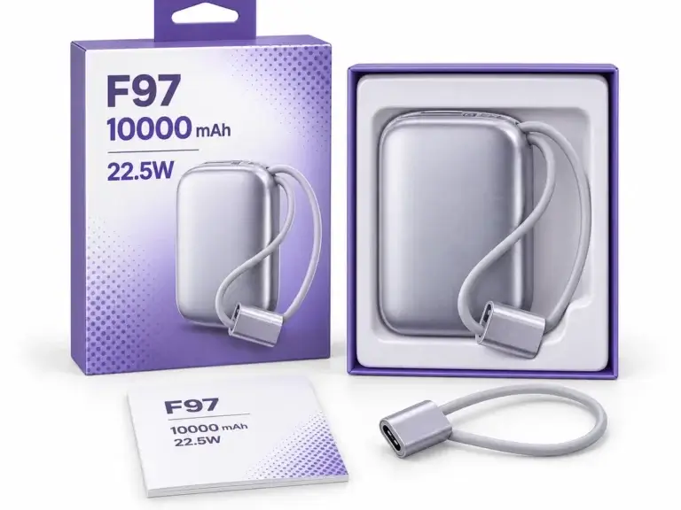 WEKOME F97 10000mAh 22.5W retail power bank packaging
