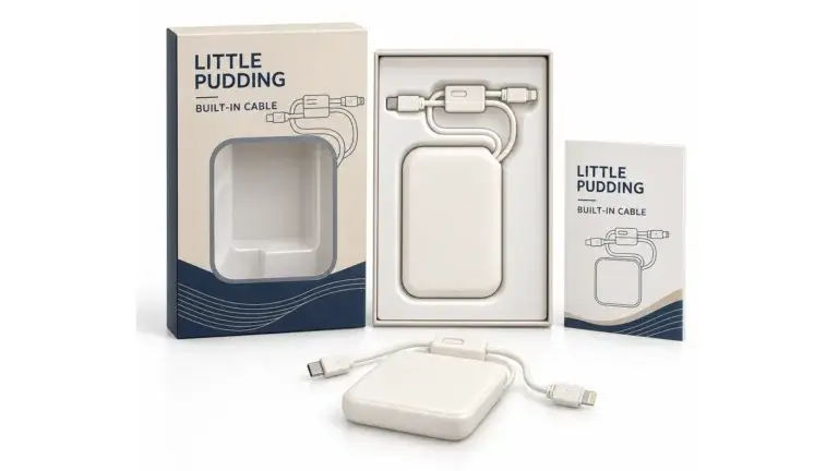 wiwu little pudding power bank packaging hero, full composition
