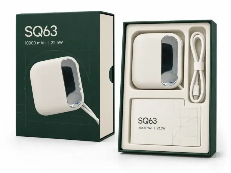 WOPOW SQ63 10000mAh 22.5W power bank packaging